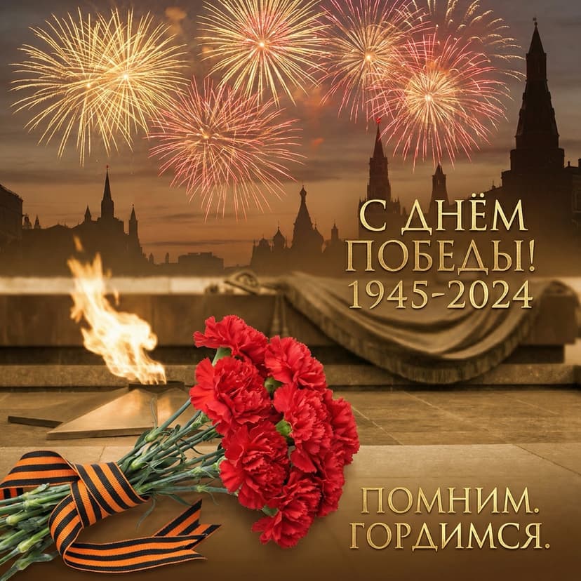 Открытки на 9 мая нейросетью — День Победы