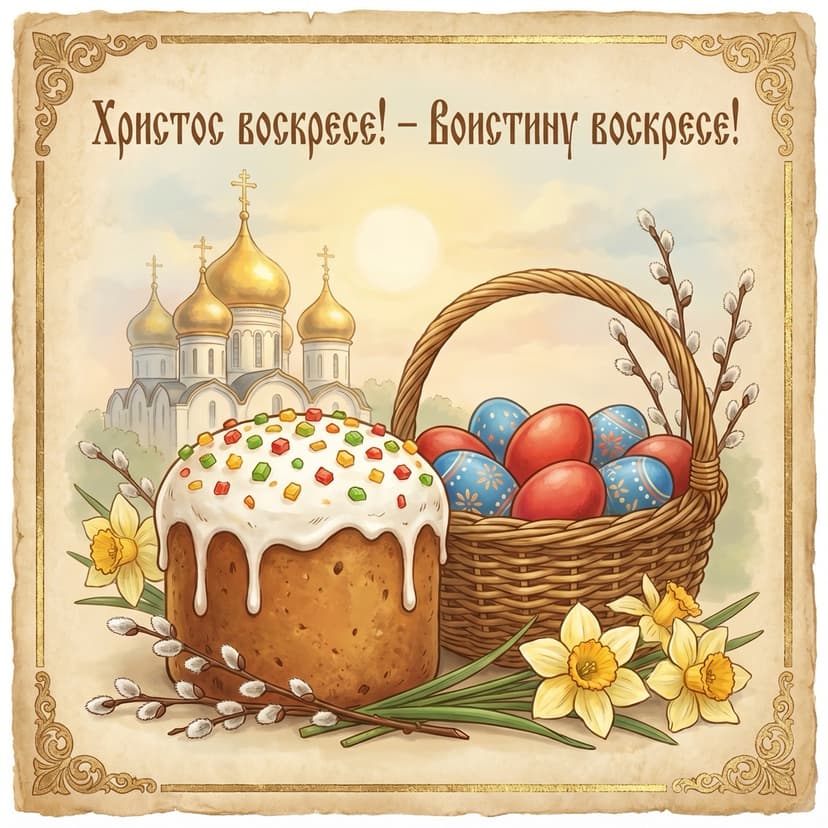 Пасхальные открытки нейросетью — промпты и примеры