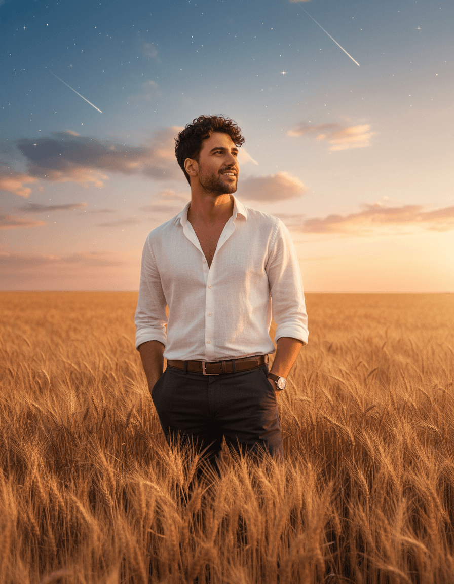 Портрет в золотой час — промпт для генерации фото нейросетью Nano Banana