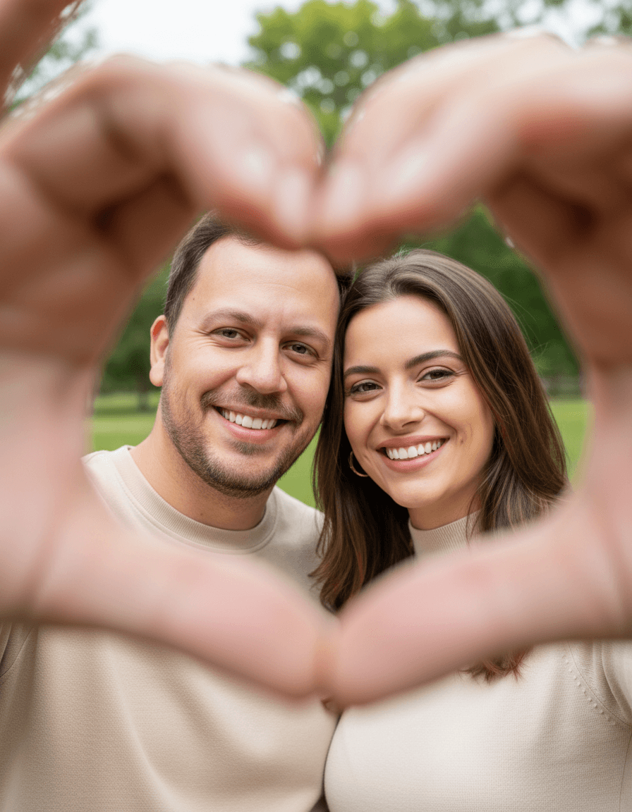 Романтичный портрет пары — промпт для генерации фото нейросетью Nano Banana