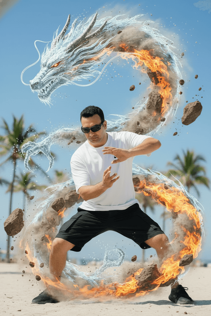 Стикер с драконом — пример AI-генерации для MAX