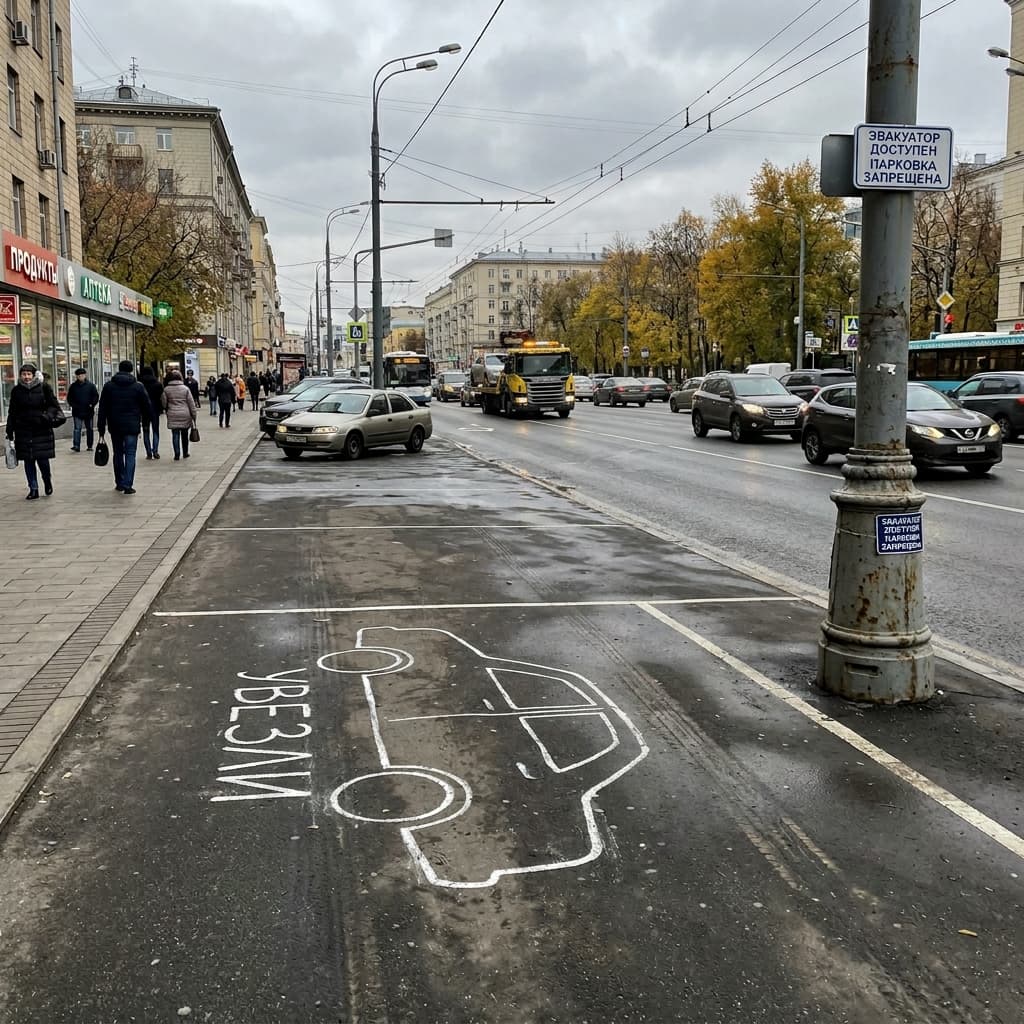 Эвакуатор забрал машину