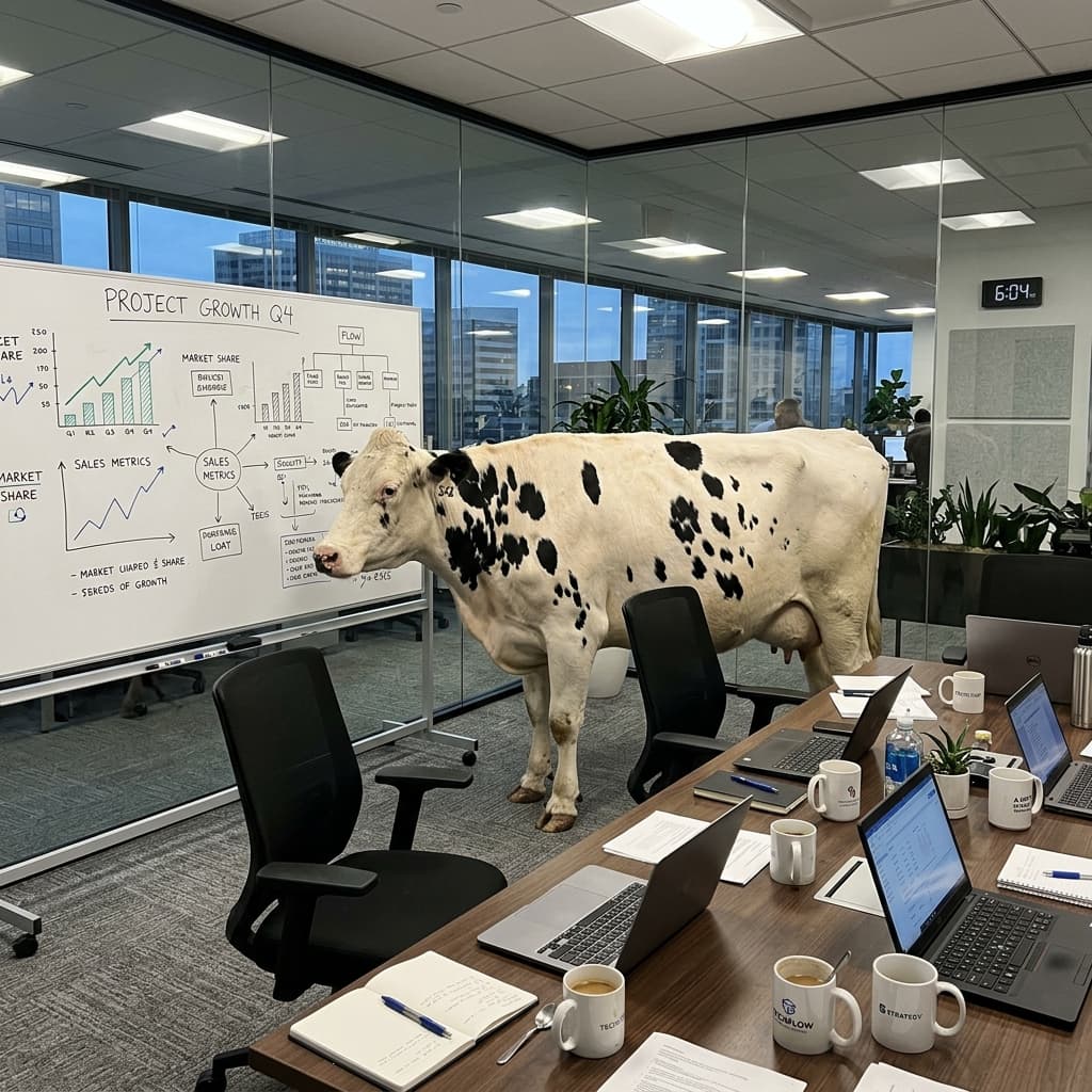 Корова в переговорной