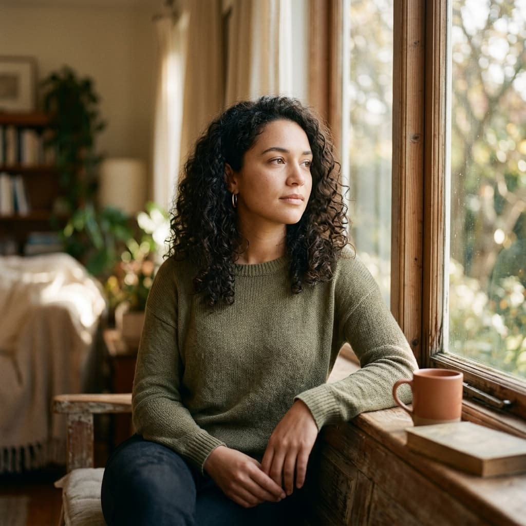 Кинематографичный портрет у окна