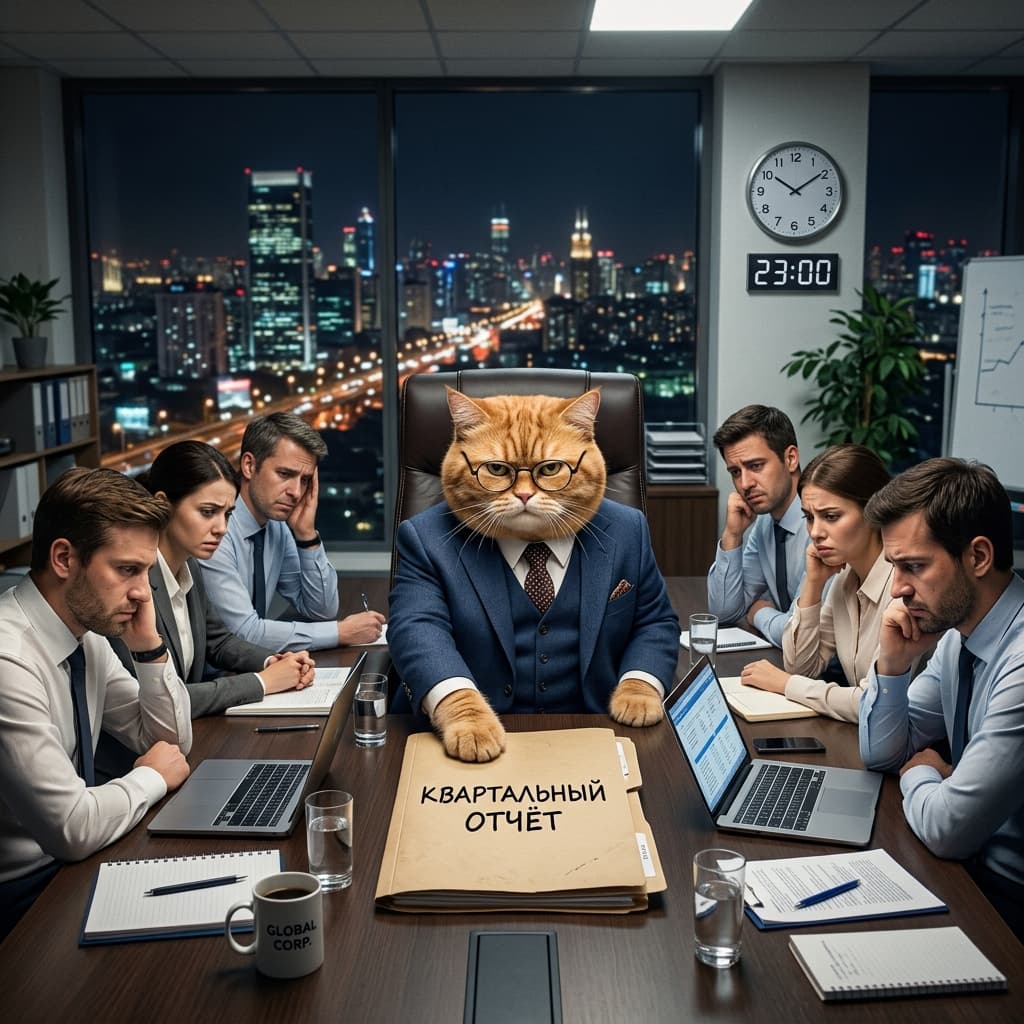Кот на совещании