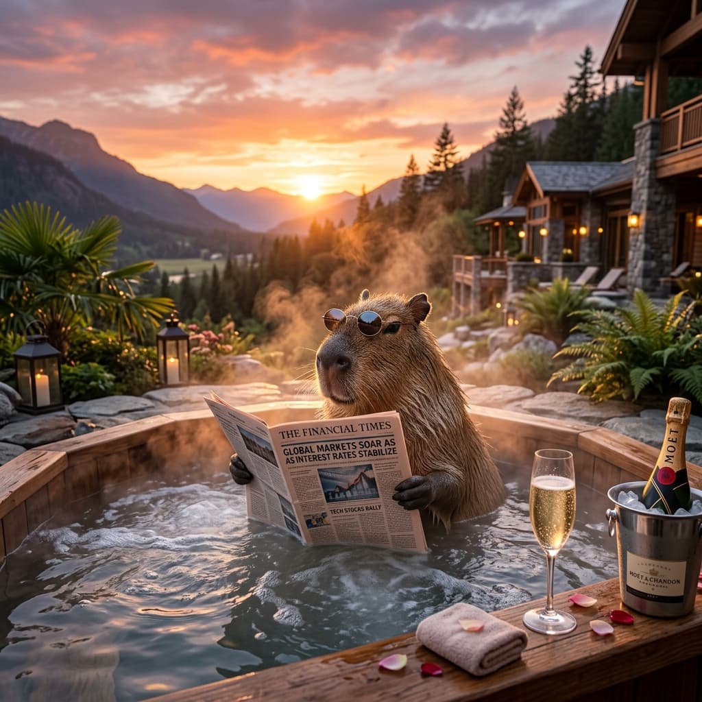 Капибара в джакузи